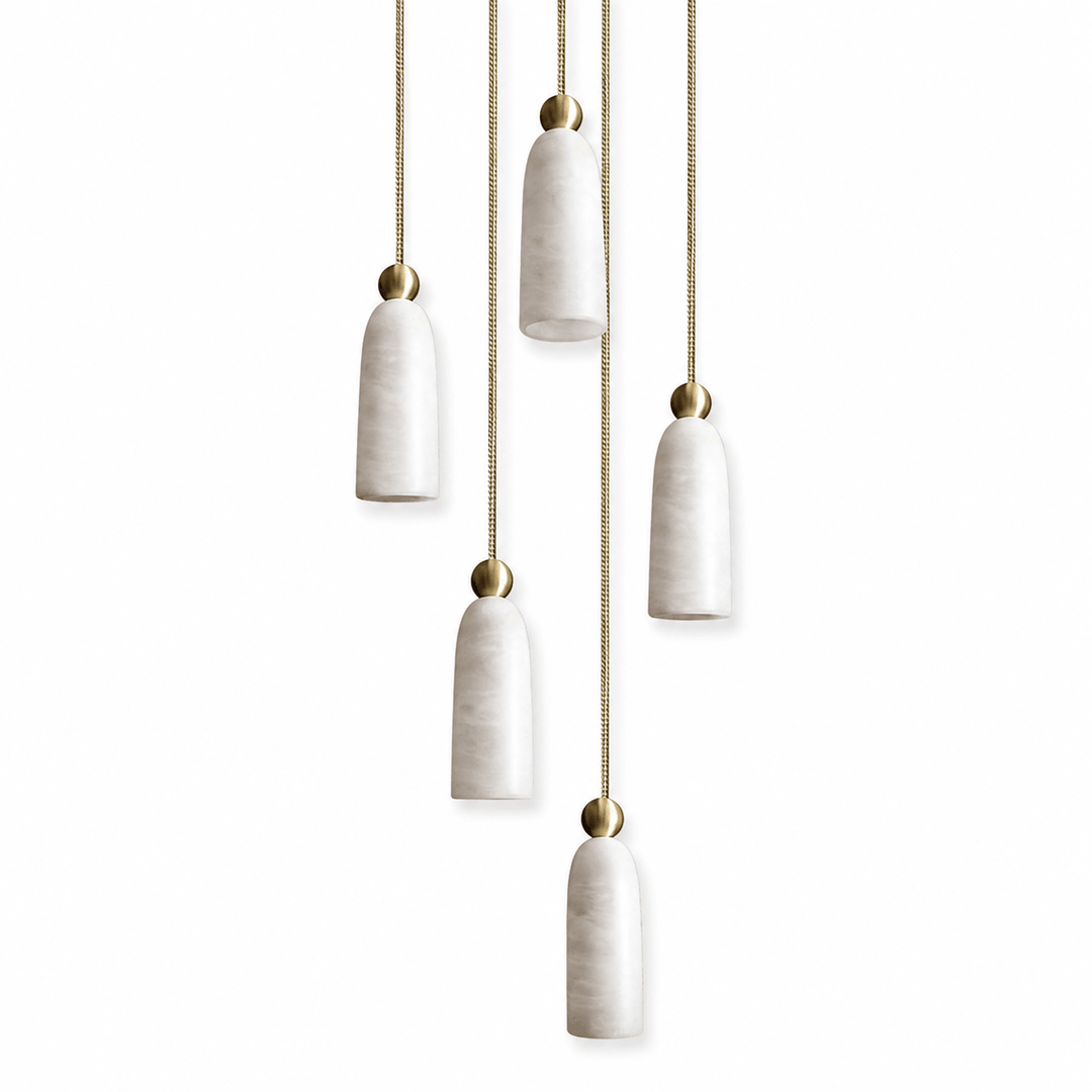 Alabaster Bell Cluster Pendant Lamp - Vakkerlight