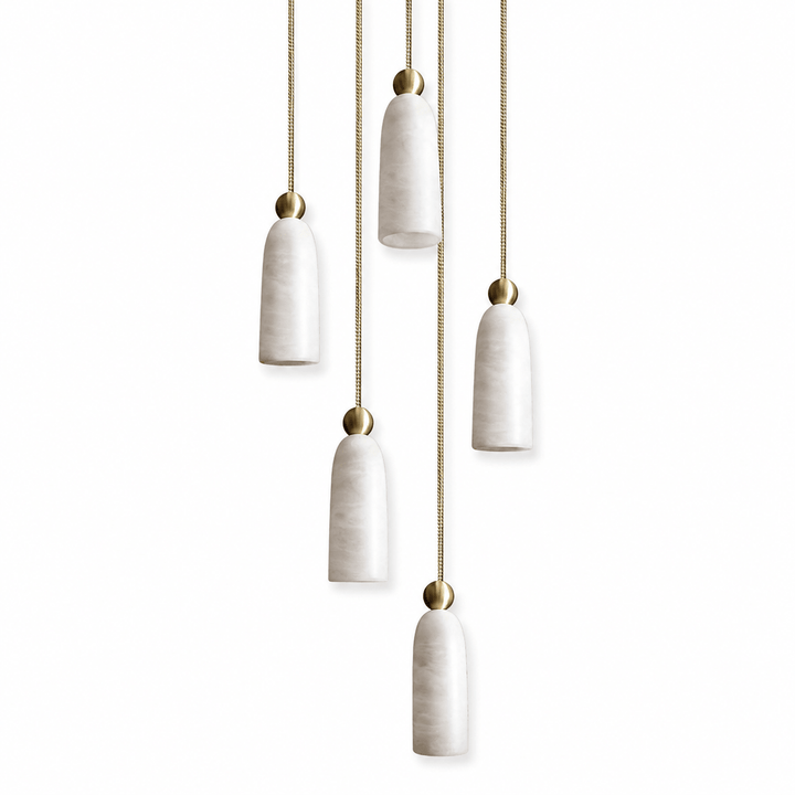 Alabaster Bell Cluster Pendant Lamp - Vakkerlight