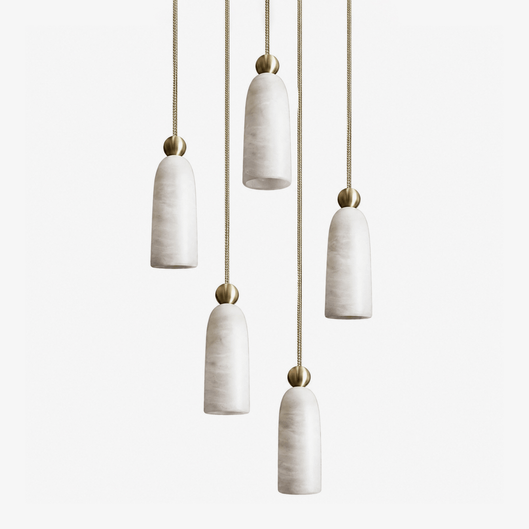 Alabaster Bell Cluster Pendant Lamp - Vakkerlight