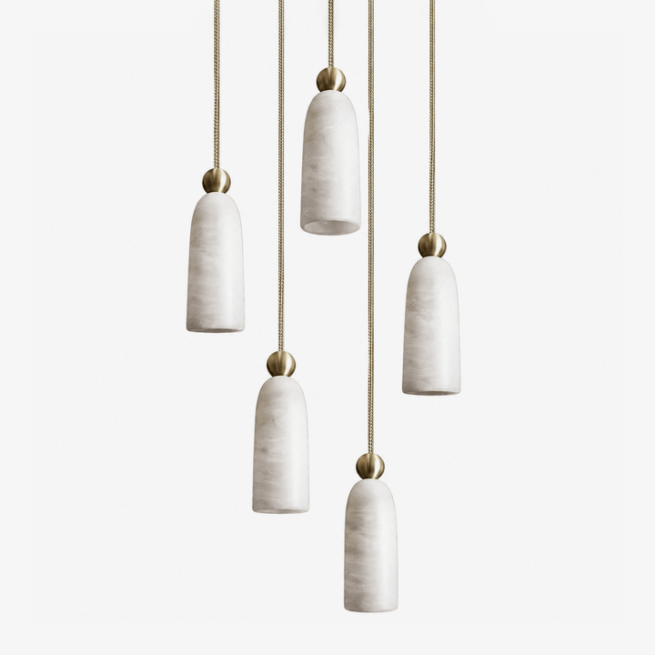 Alabaster Bell Cluster Pendant Lamp - Vakkerlight