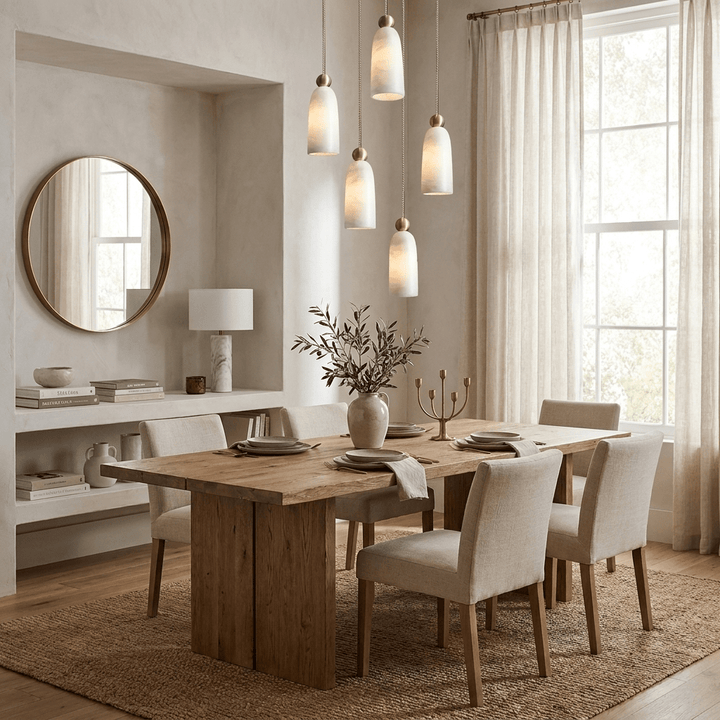 Alabaster Bell Cluster Pendant Lamp - Vakkerlight