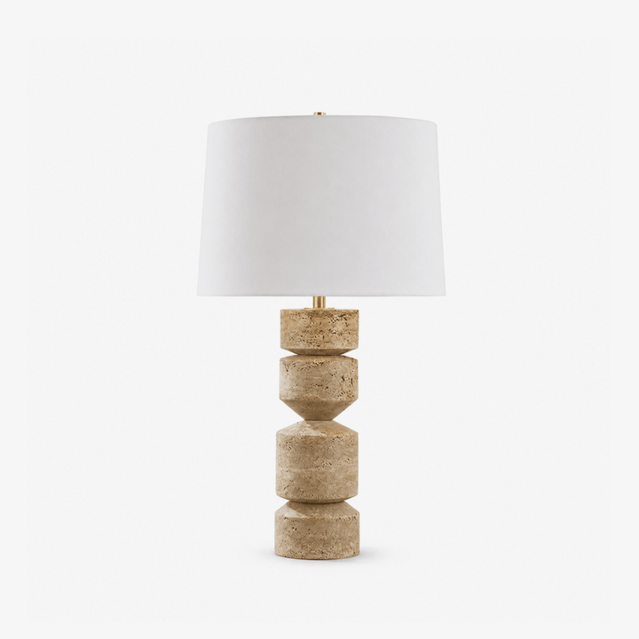 Geometric Travertine Table Lamp - Vakkerlight