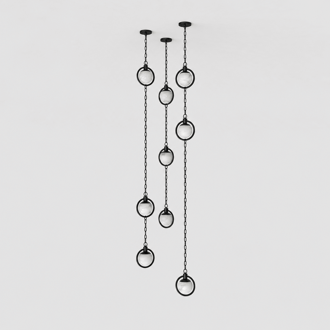 Alabaster Orb Chain Pendant Lamp - Vakkerlight