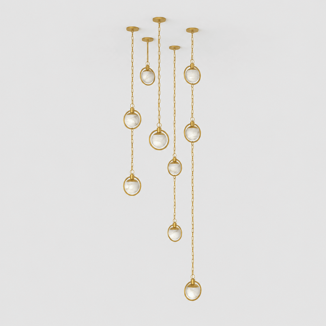 Alabaster Orb Chain Pendant Lamp - Vakkerlight