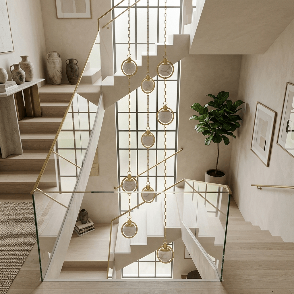 Alabaster Orb Chain Pendant Lamp - Vakkerlight