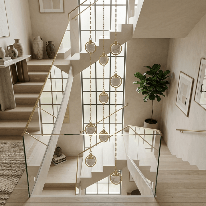 Alabaster Orb Chain Pendant Lamp - Vakkerlight