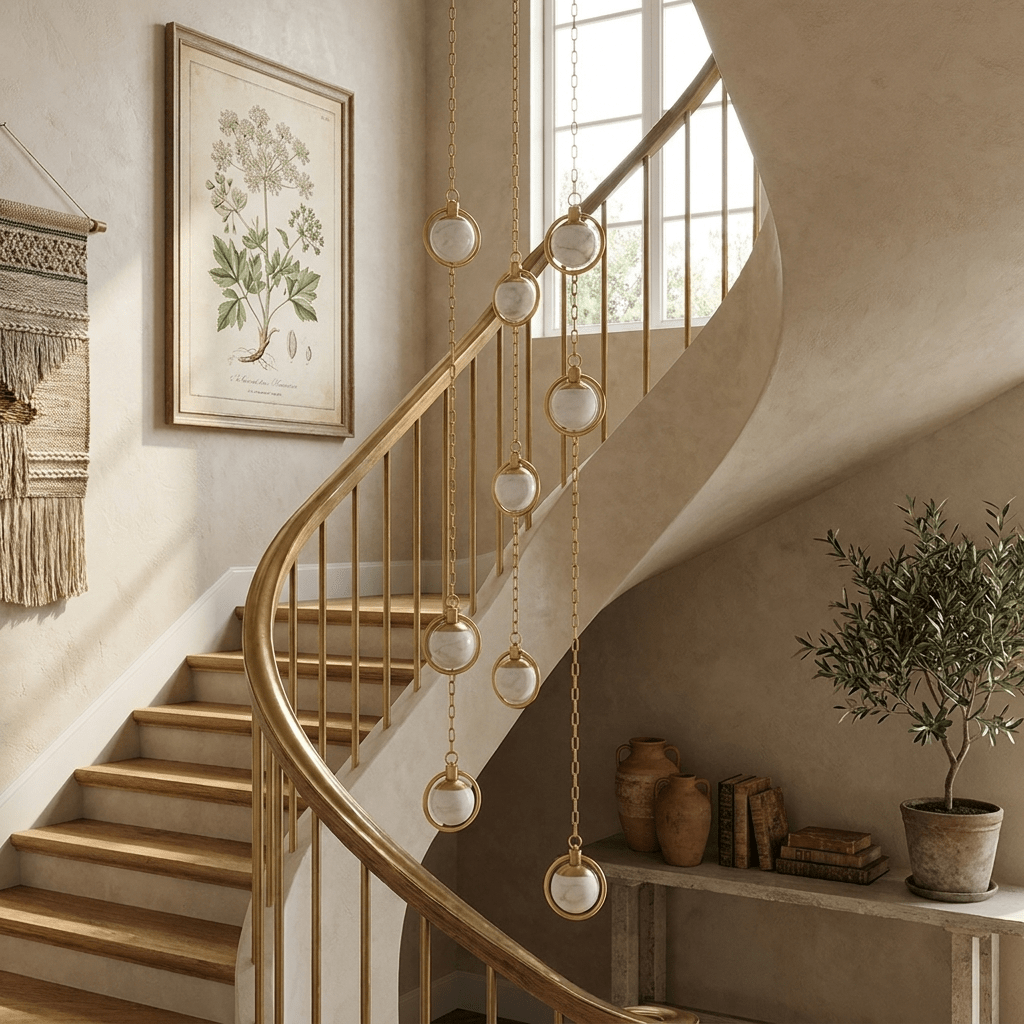 Alabaster Orb Chain Pendant Lamp - Vakkerlight