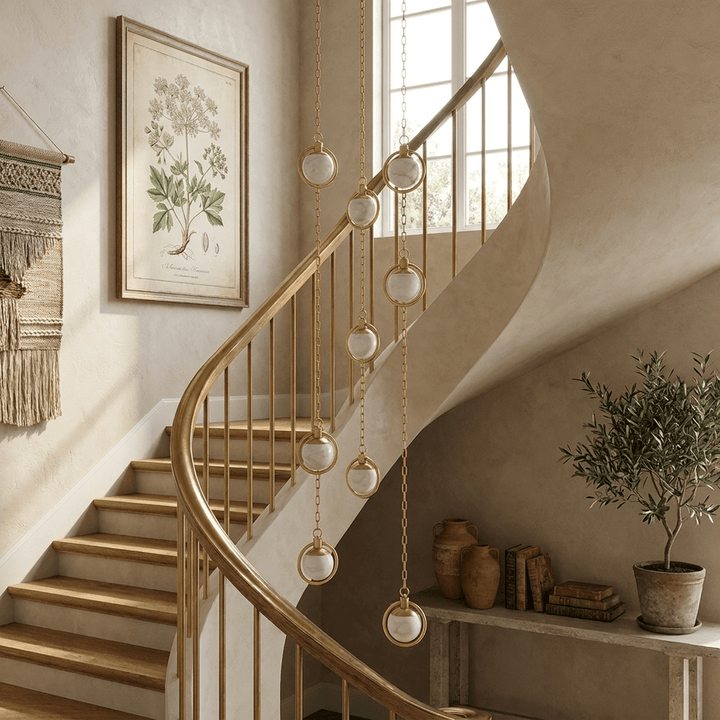 Alabaster Orb Chain Pendant Lamp - Vakkerlight