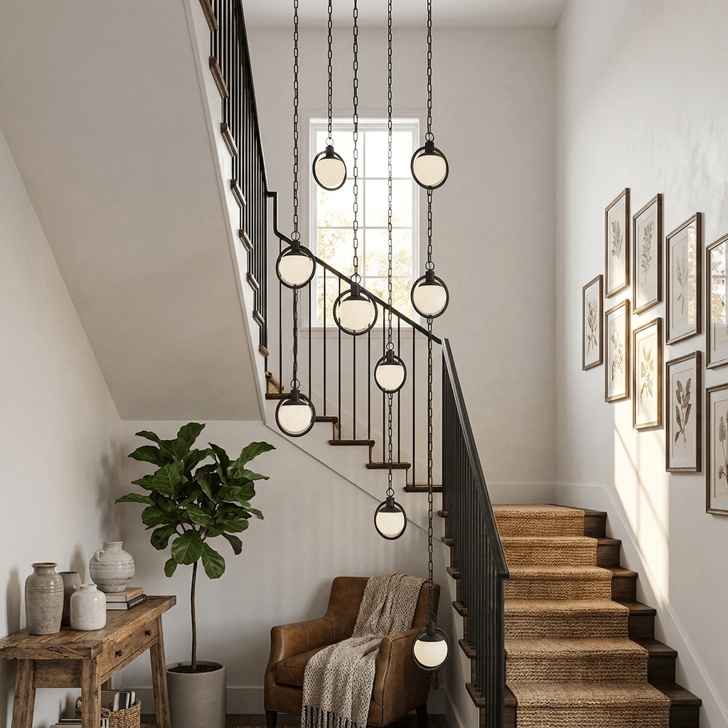 Alabaster Orb Chain Pendant Lamp - Vakkerlight