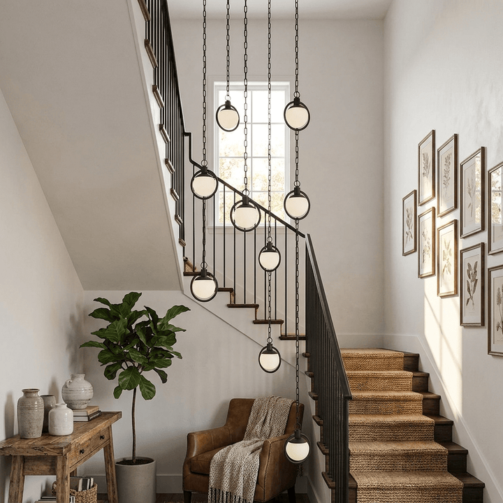 Alabaster Orb Chain Pendant Lamp - Vakkerlight