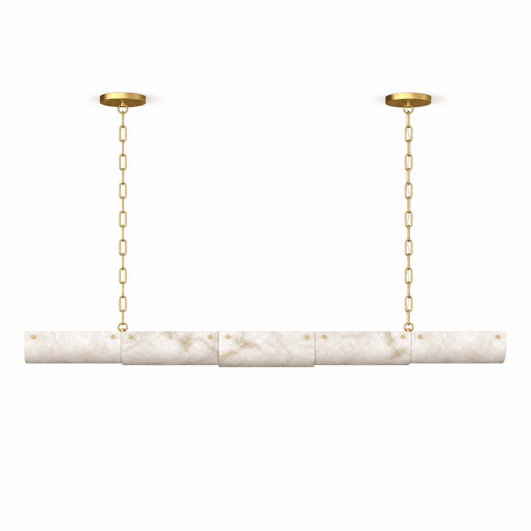 Alabaster Linear Chain Pendant Lamp - Vakkerlight