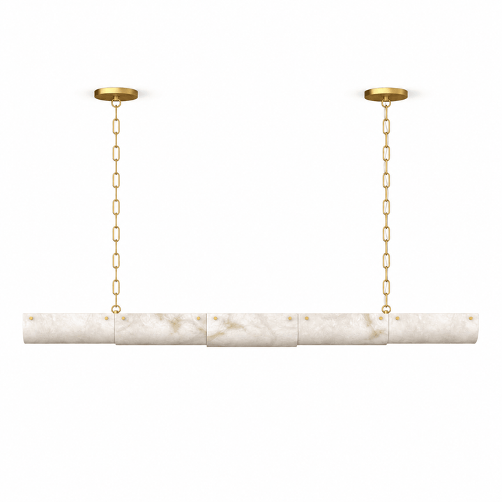 Alabaster Linear Chain Pendant Lamp - Vakkerlight