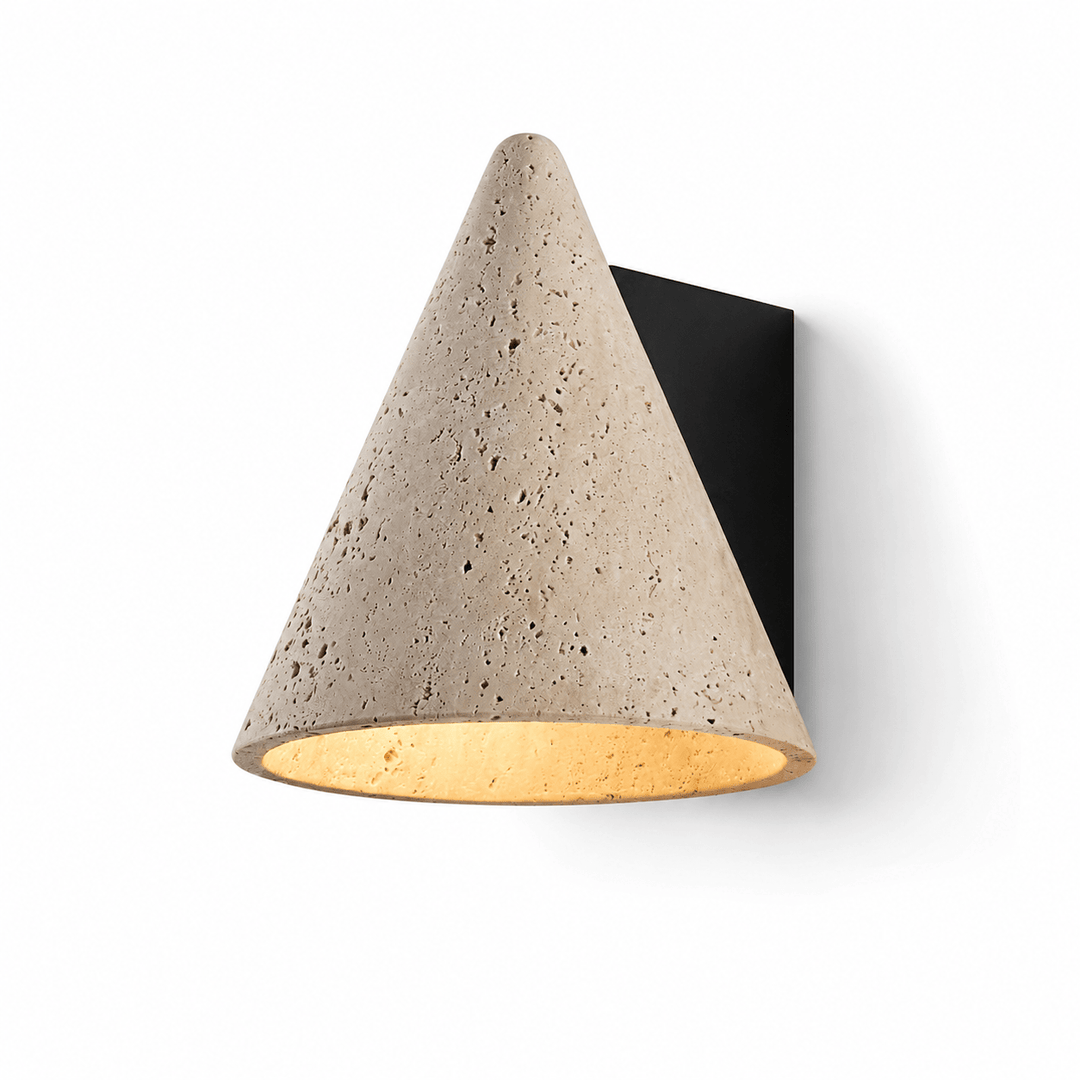 Travertine Cone Wall Sconce - Vakkerlight