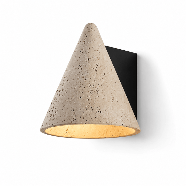 Travertine Cone Wall Sconce - Vakkerlight