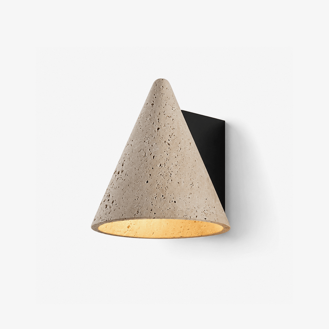 Travertine Cone Wall Sconce - Vakkerlight