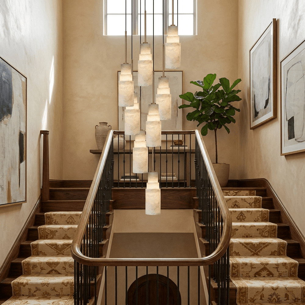 Tiered Alabaster Cluster Chandelier - Vakkerlight