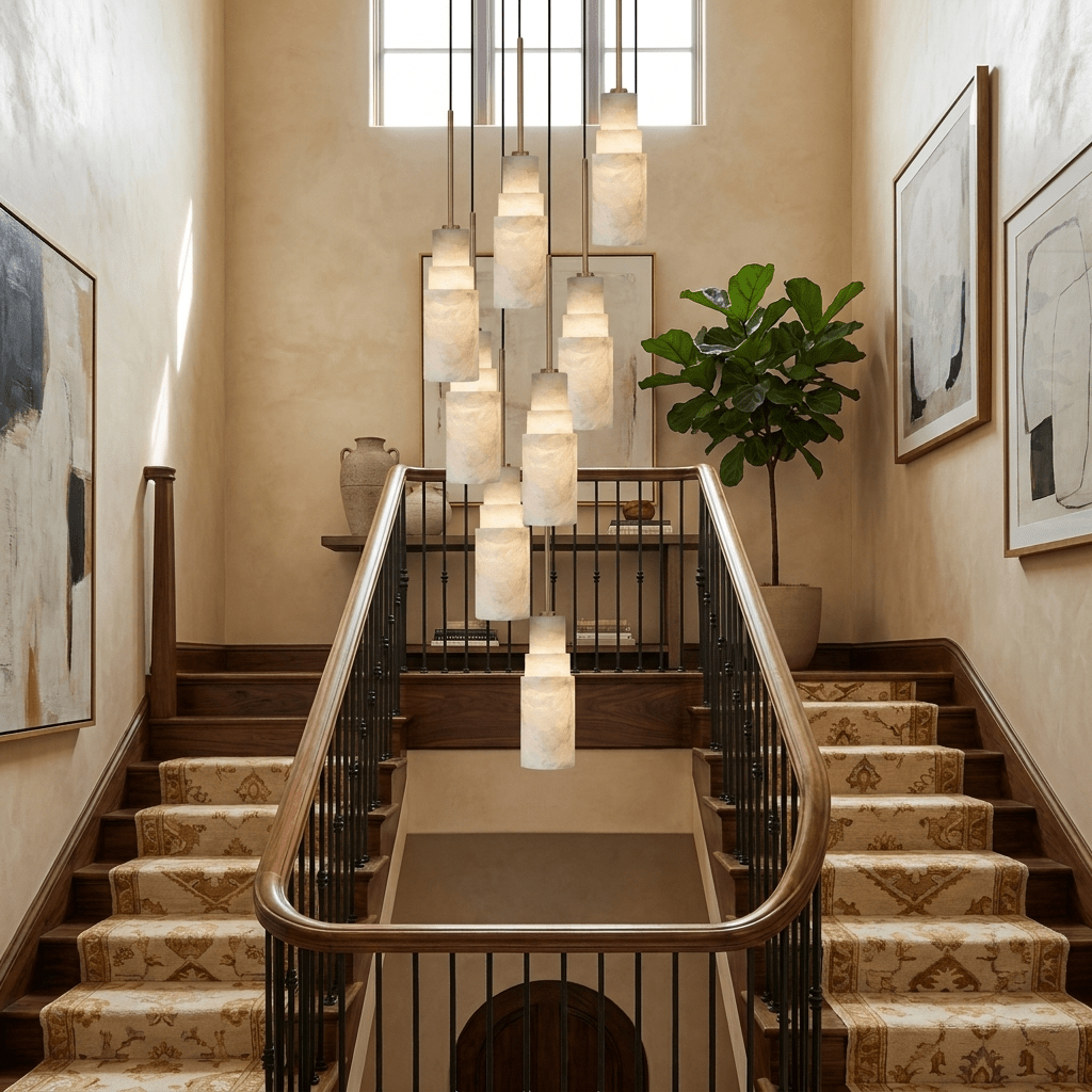Tiered Alabaster Cluster Chandelier - Vakkerlight