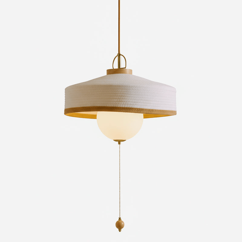 Woven Drum Globe Pendant Lamp - Vakkerlight