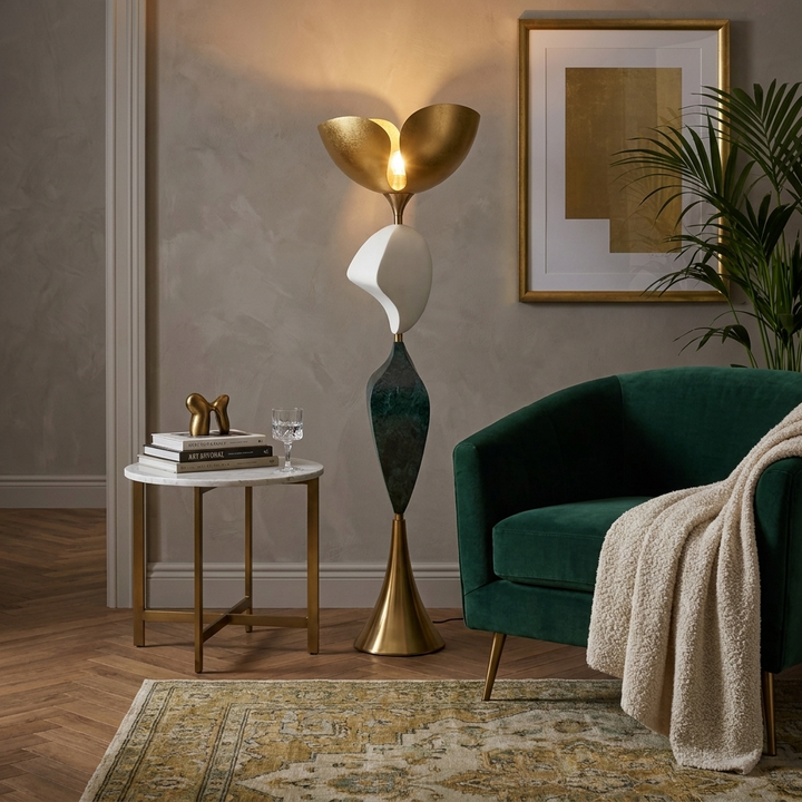 Stacked Sculptural Floor Lamp