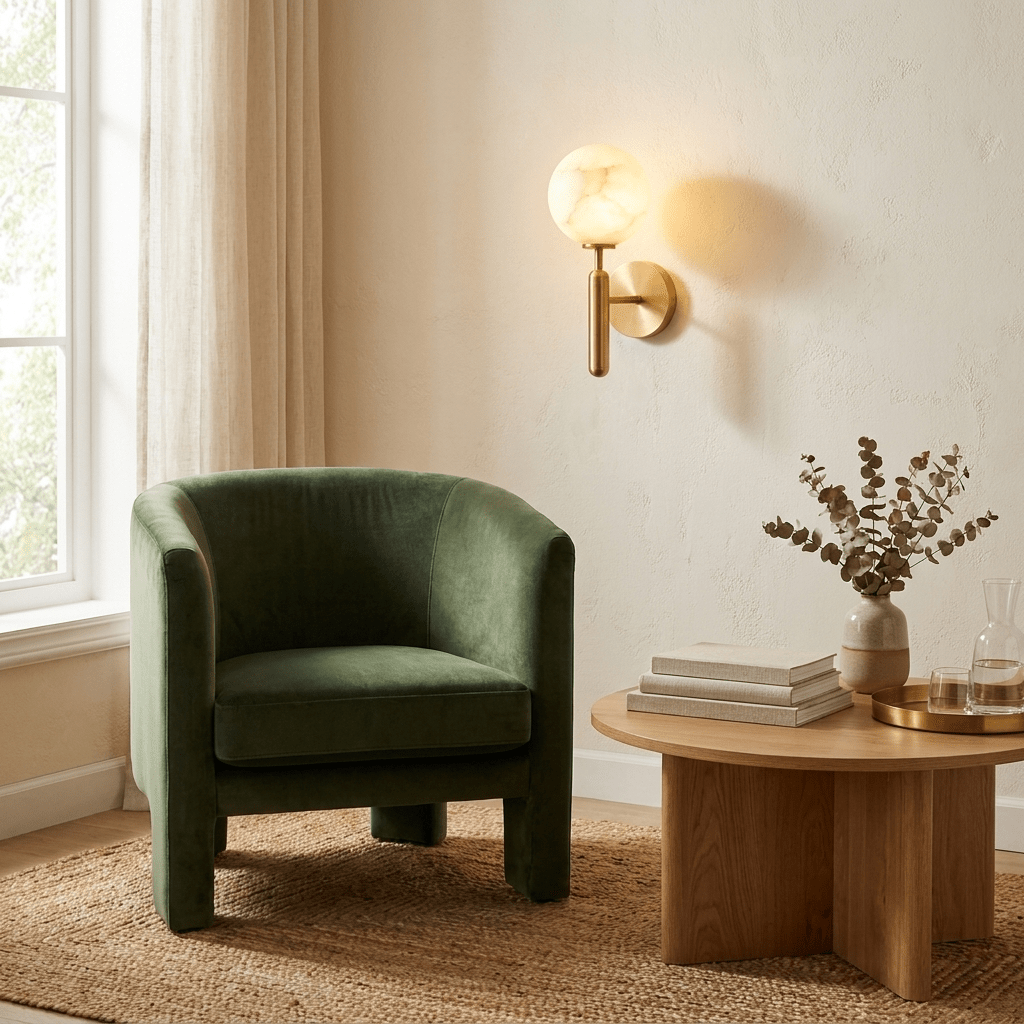 Globe Alabaster Wall Sconce - Vakkerlight