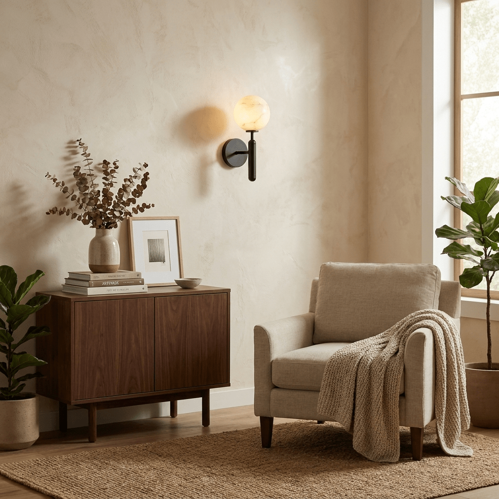 Globe Alabaster Wall Sconce - Vakkerlight