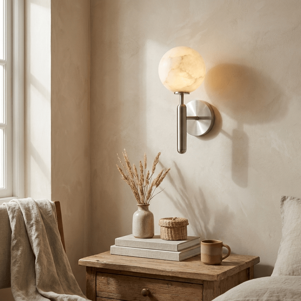 Globe Alabaster Wall Sconce - Vakkerlight