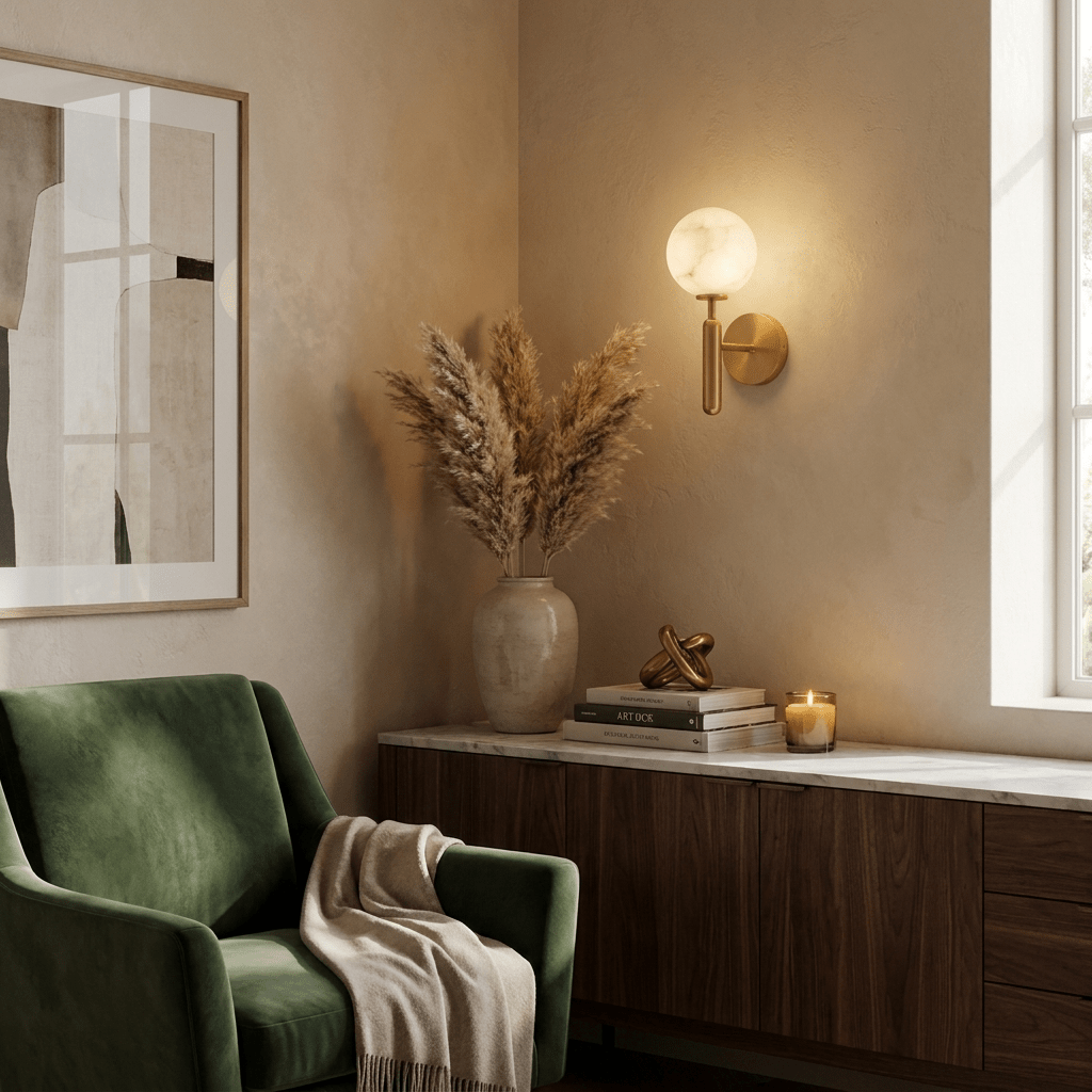 Globe Alabaster Wall Sconce - Vakkerlight