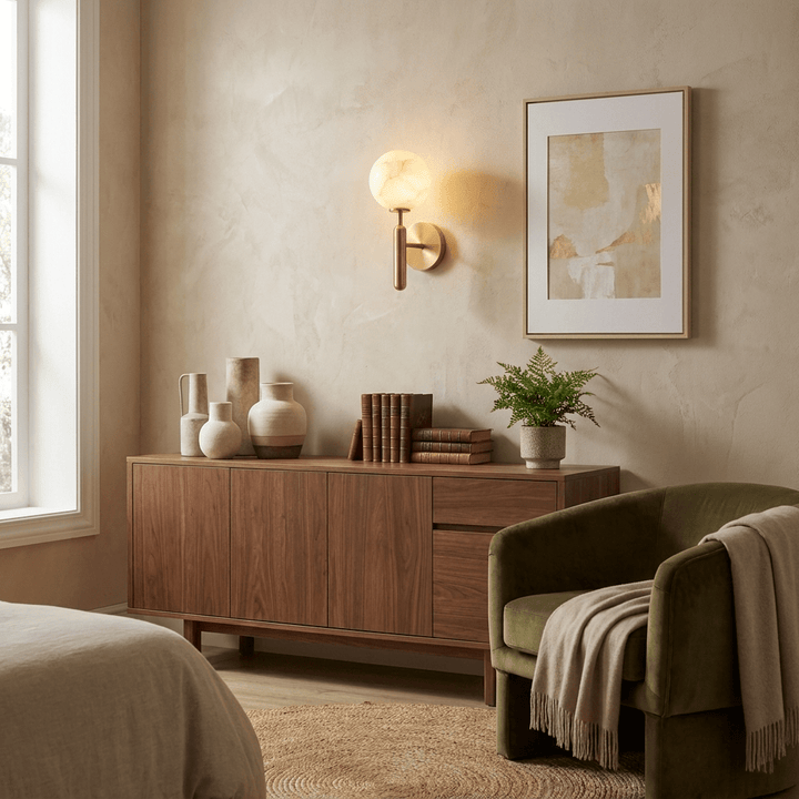 Globe Alabaster Wall Sconce - Vakkerlight