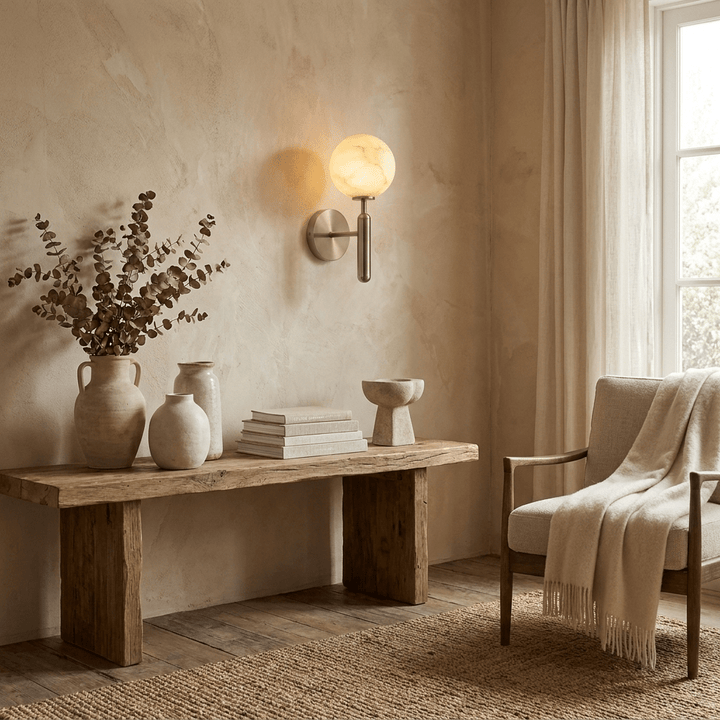 Globe Alabaster Wall Sconce - Vakkerlight
