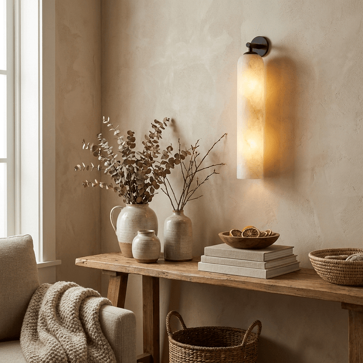 Tube Alabaster Wall Sconce - Vakkerlight