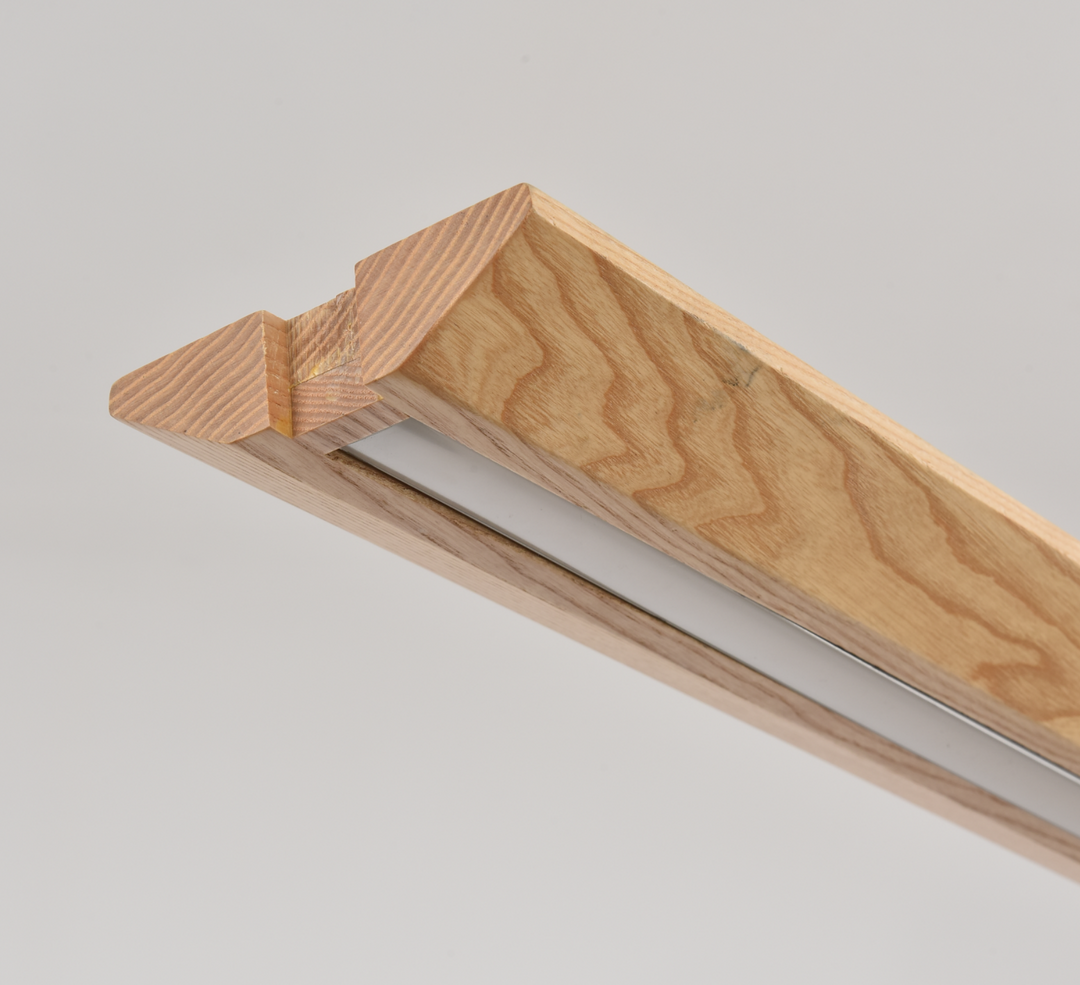 Tapered Wood Linear Pendant Lamp
