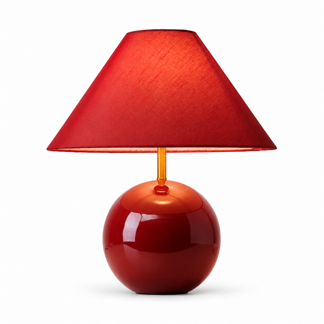 Cinabra Red Ceramic Table Lamp