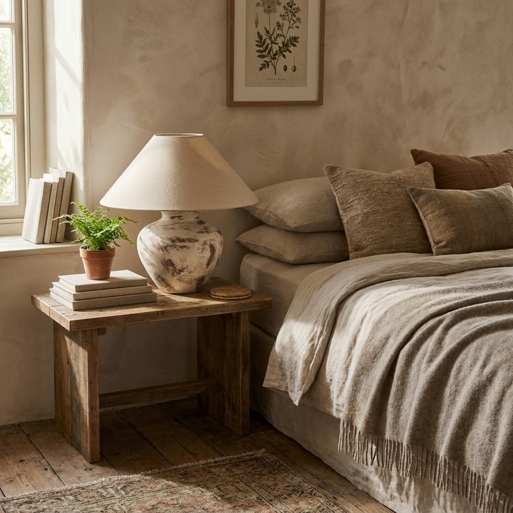 Calcina Whitewashed Ceramic Table Lamp
