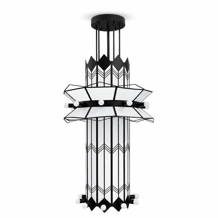 Rayonne Art Deco Pendant Chandelier - Vakkerlight