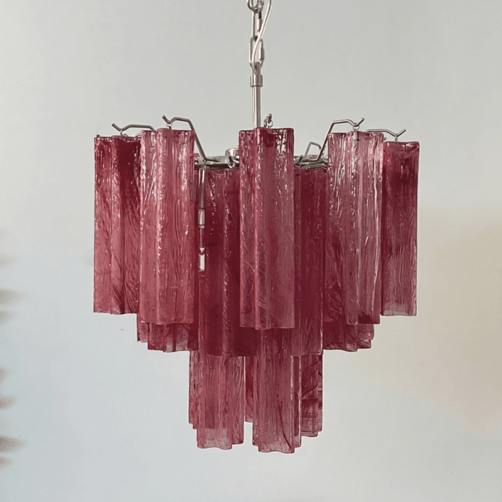 Pink Glass Tubes Chandelier - Vakkerlight