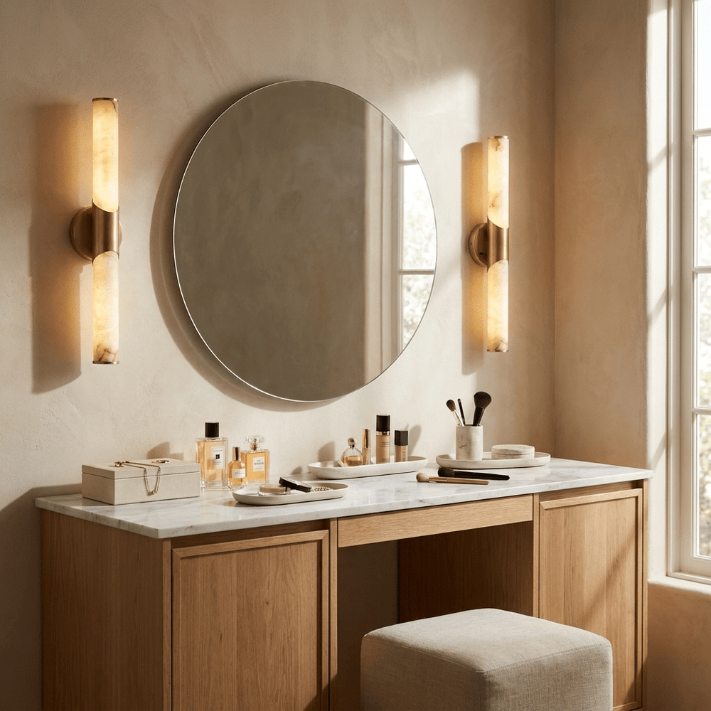Calcedonia Alabaster Tube Wall Sconce - Vakkerlight