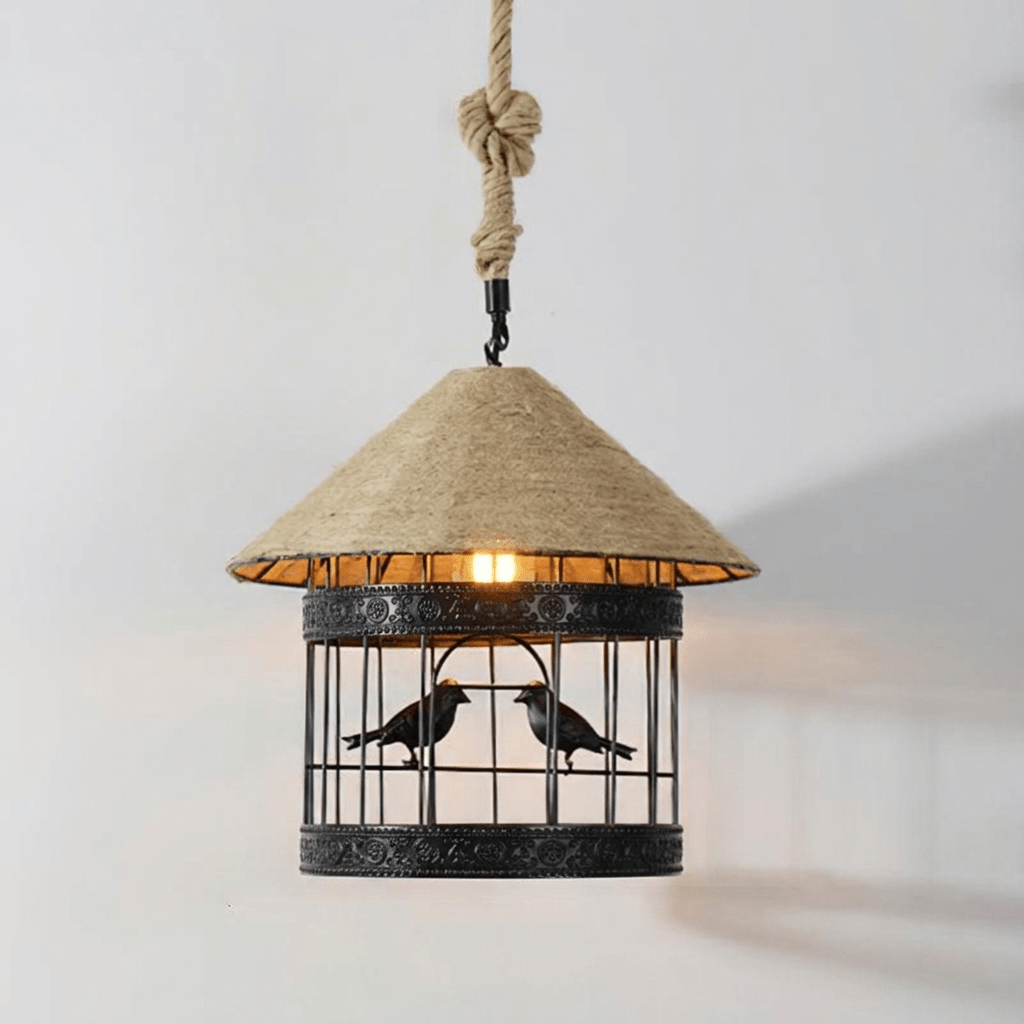 Retro Hemp Rope Interesting Pendant Light - Vakkerlight