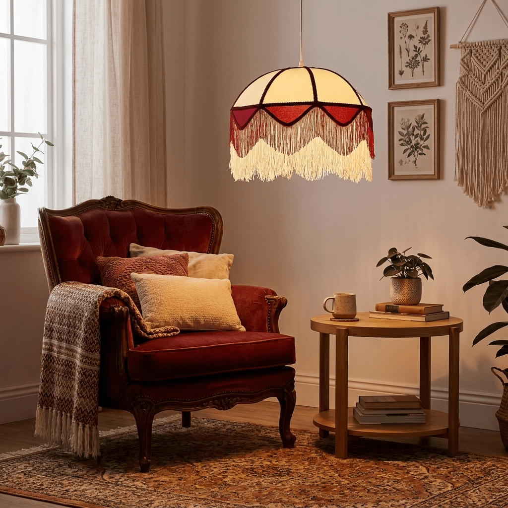 Cremisi Fringe Dome Pendant Light - Vakkerlight