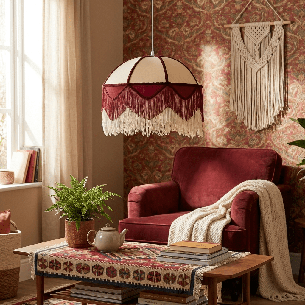 Cremisi Fringe Dome Pendant Light - Vakkerlight