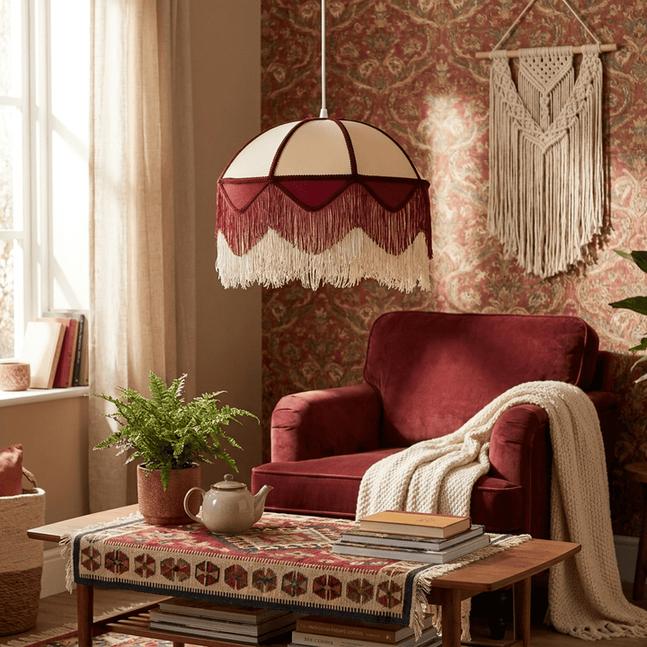 Cremisi Fringe Dome Pendant Light - Vakkerlight