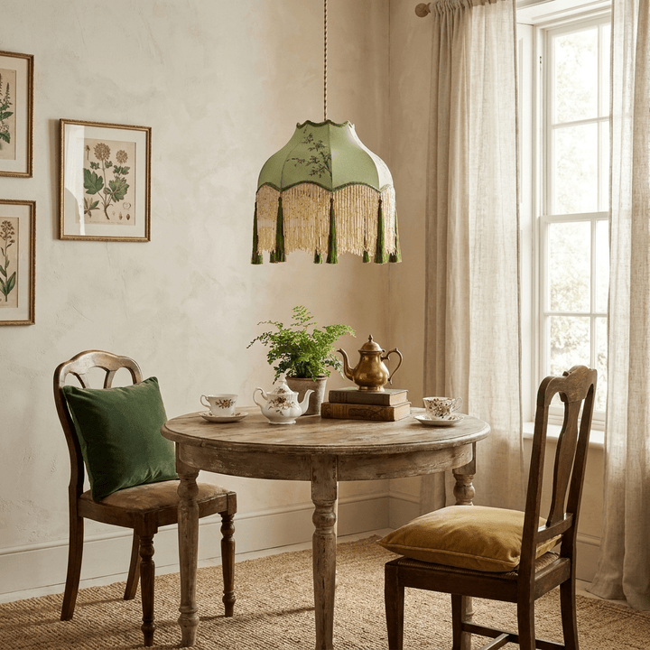 Prasina Beaded Fringe Pendant Light - Vakkerlight
