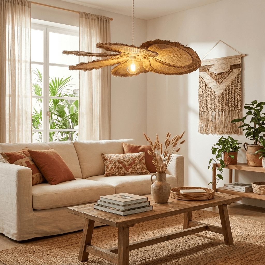 Sfrangia Raffia Pendant Lamp - Vakkerlight