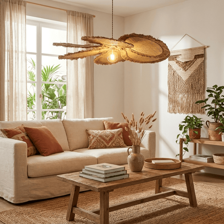 Sfrangia Raffia Pendant Lamp - Vakkerlight