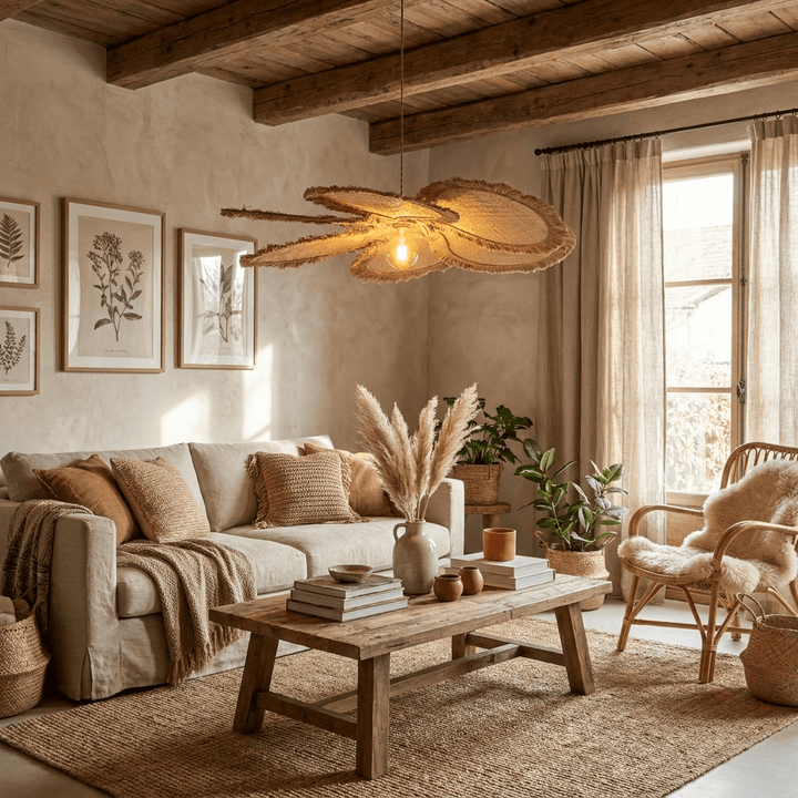 Sfrangia Raffia Pendant Lamp - Vakkerlight