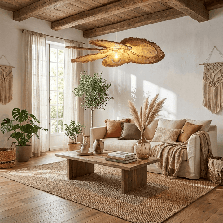 Sfrangia Raffia Pendant Lamp - Vakkerlight