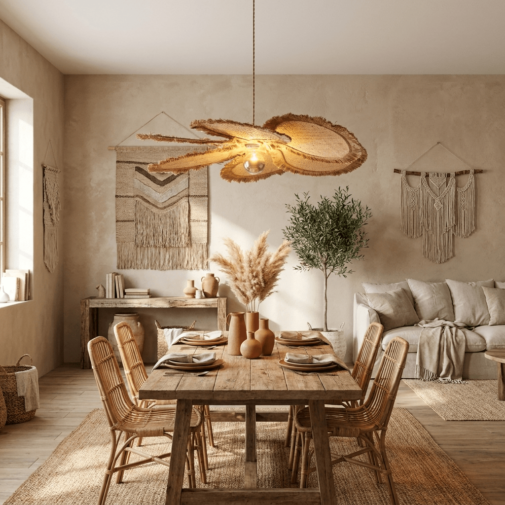 Sfrangia Raffia Pendant Lamp - Vakkerlight