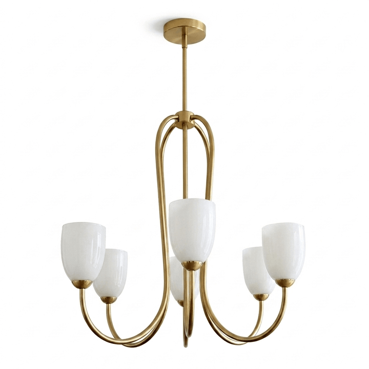 Tulip Gold Chandelier - Vakkerlight