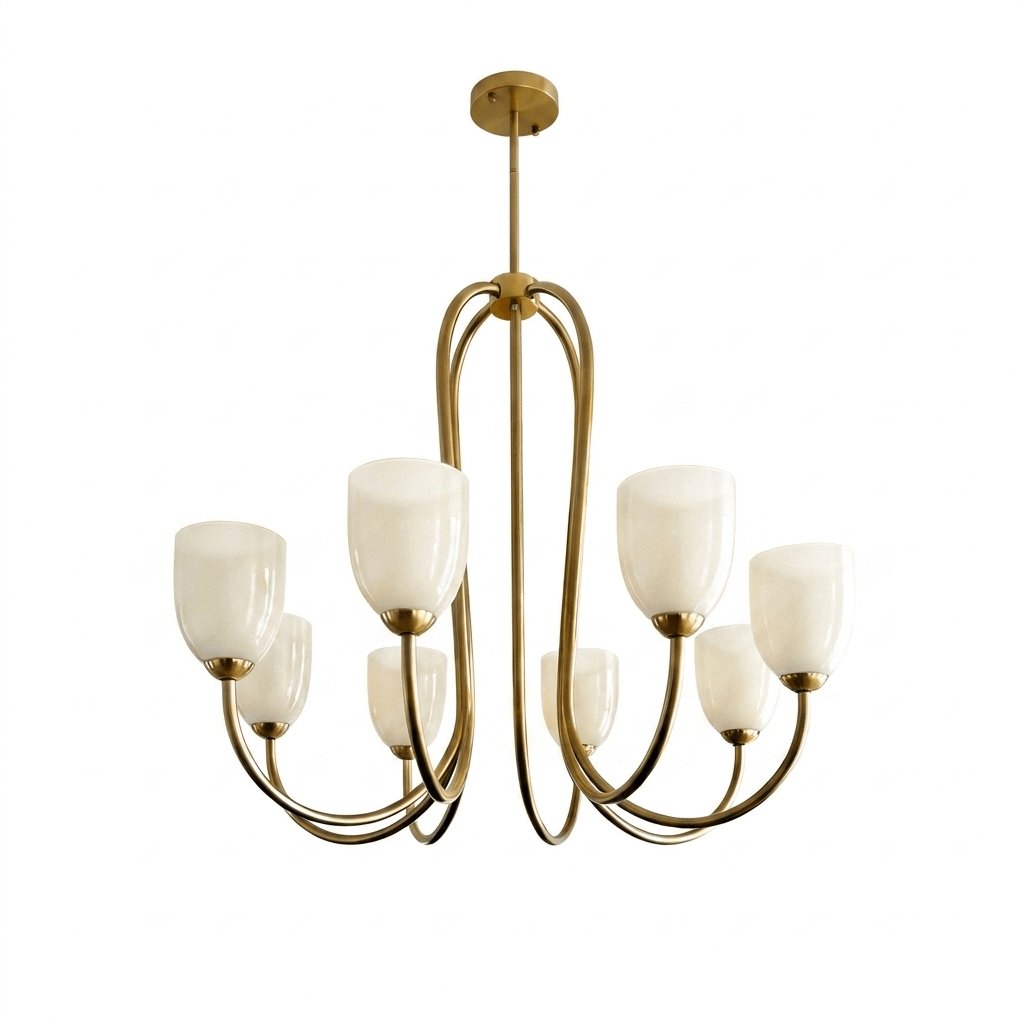 Tulip Gold Chandelier - Vakkerlight