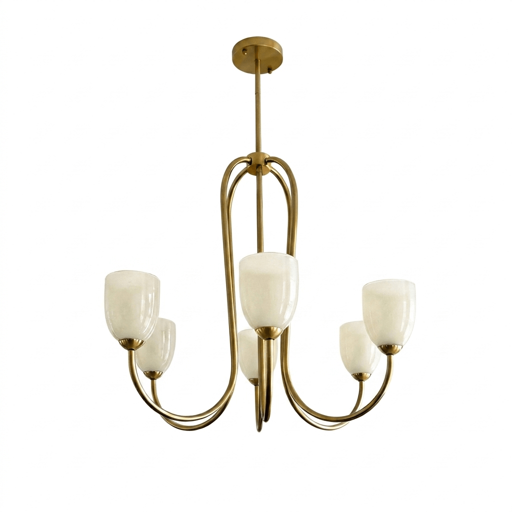 Tulip Gold Chandelier - Vakkerlight