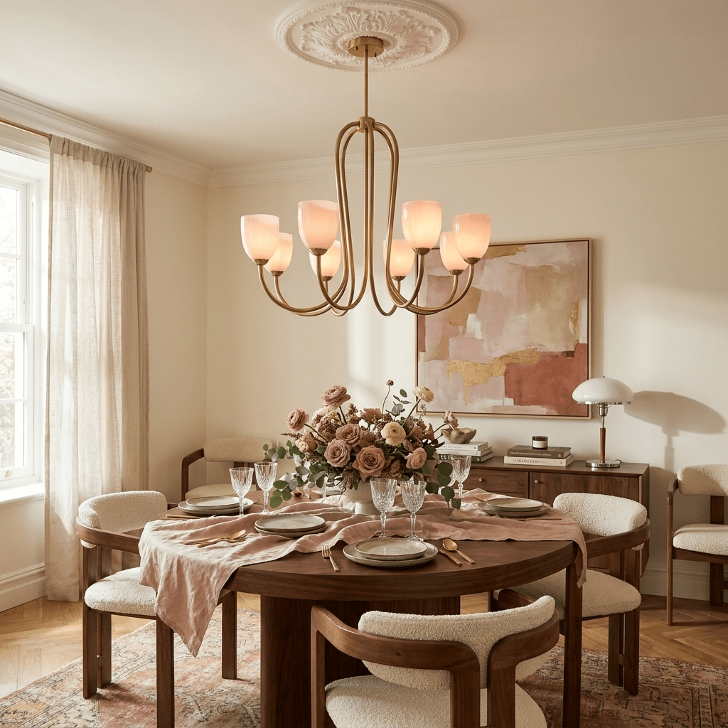 Tulip Gold Chandelier - Vakkerlight